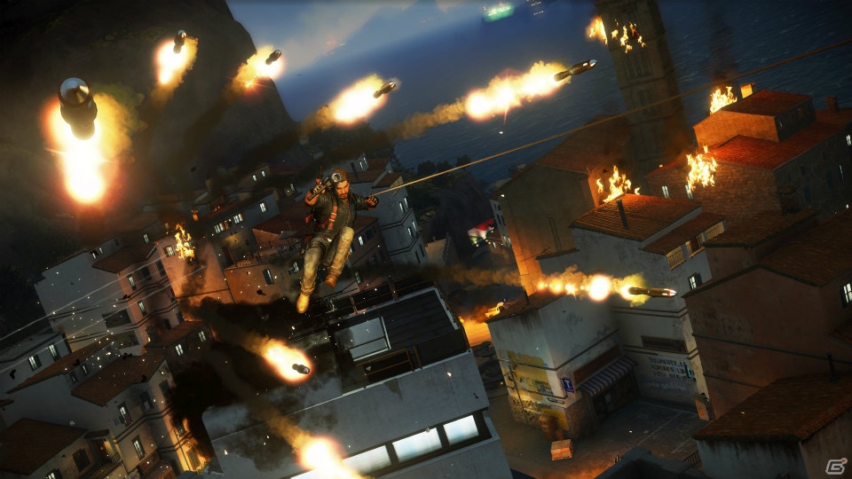 【E3 2015】橋も車も基地も全部爆破！地中海を舞台にリコが暴れまわる「Just Cause 3」を紹介―爆破や新要素の魅力をインタビューの画像2