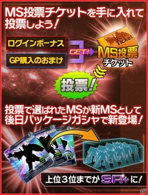 iOS/Android「ガンダムエリアウォーズ」第1回MS投票が開催―ランキング上位モビルスーツは新SR+で登場の画像4