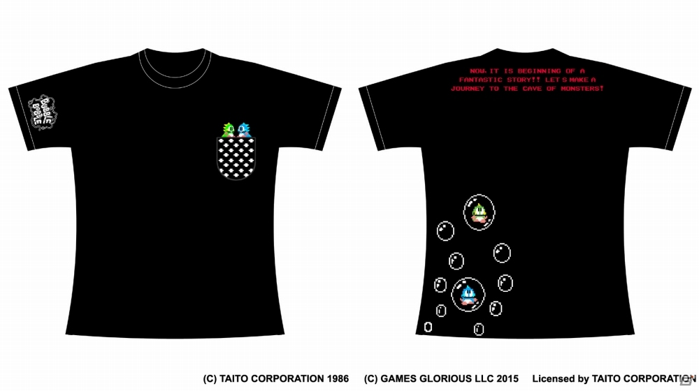 GAMES GLORIOUS、TAITOコラボシャツを8月10日に発売―「バブルボブル」「エレベーターアクション」「奇々怪界」などがデザインの画像3