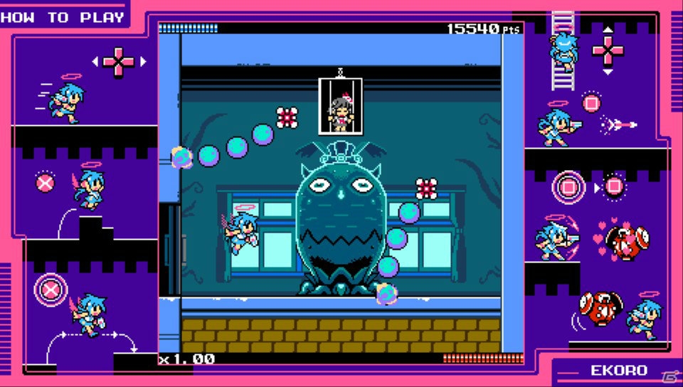 8Bitテイスト2DアクションがPS4/PS Vitaでも楽しめる！DLタイトル「ぎゃるガンヴォルト」が8月6日に発売の画像8