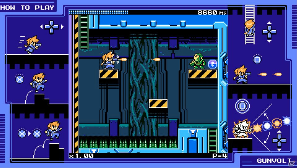 8Bitテイスト2DアクションがPS4/PS Vitaでも楽しめる！DLタイトル「ぎゃるガンヴォルト」が8月6日に発売の画像9
