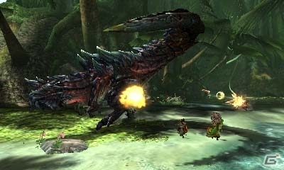 3DS「モンスターハンタークロス」メインモンスターの一角・“灼熱の刃”ディノバルドを紹介！新フィールド「古代林」＆オトモの新要素もの画像2