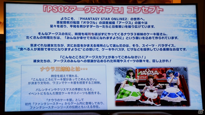 「ファンタシースターオンライン2」と「スイーツパラダイス」によるコラボカフェ「PSO2アークスカフェ」の発表会をレポートの画像9