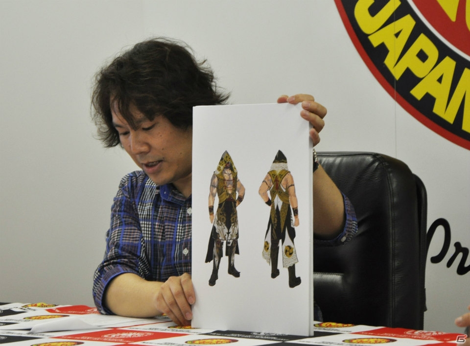 「戦国BASARA4 皇」と「新日本プロレス」のコラボレーションコスチューム第2弾の発表会をレポート！後藤洋央選手のコスチュームを「戦国BASARA」開発スタッフがデザイン！？の画像4