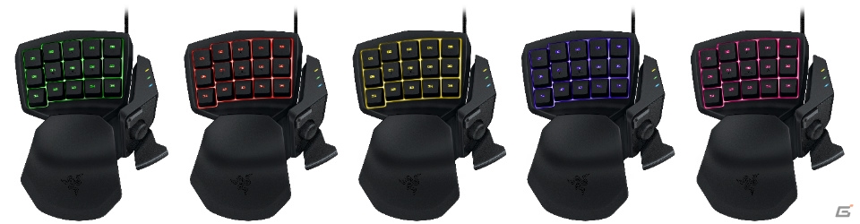 1680万色のChromaライティングパターンで光る左手用キーパッド「Razer