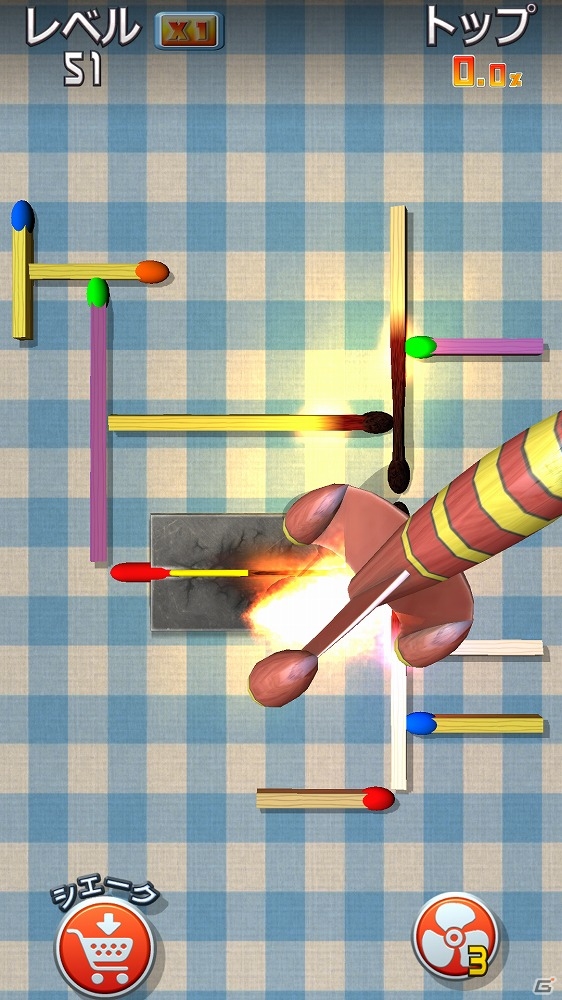 マッチ棒を使った3Dパズルゲーム「MATCHIIZ」がAndroid向けに配信開始の画像6