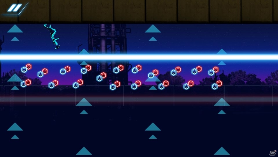 赤と青のカラーチェンジがカギを握る！PS Vita向けスピードランアクション「POLARA」が配信の画像6