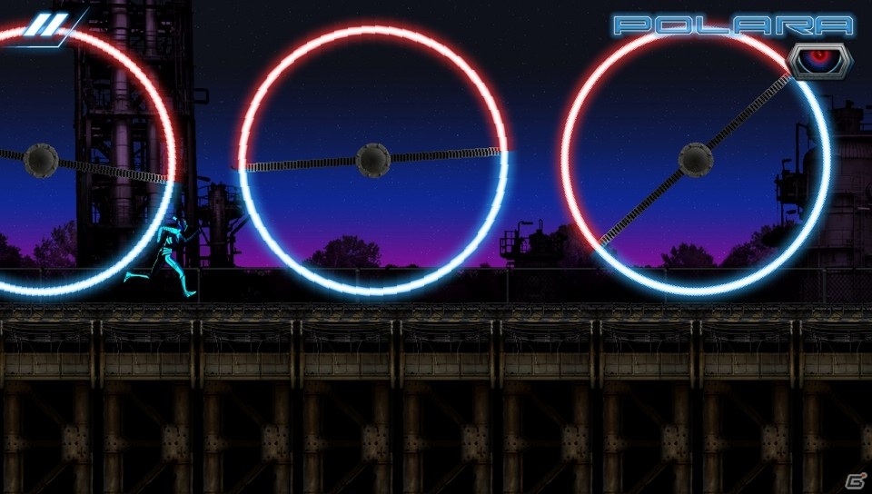 赤と青のカラーチェンジがカギを握る！PS Vita向けスピードランアクション「POLARA」が配信の画像7
