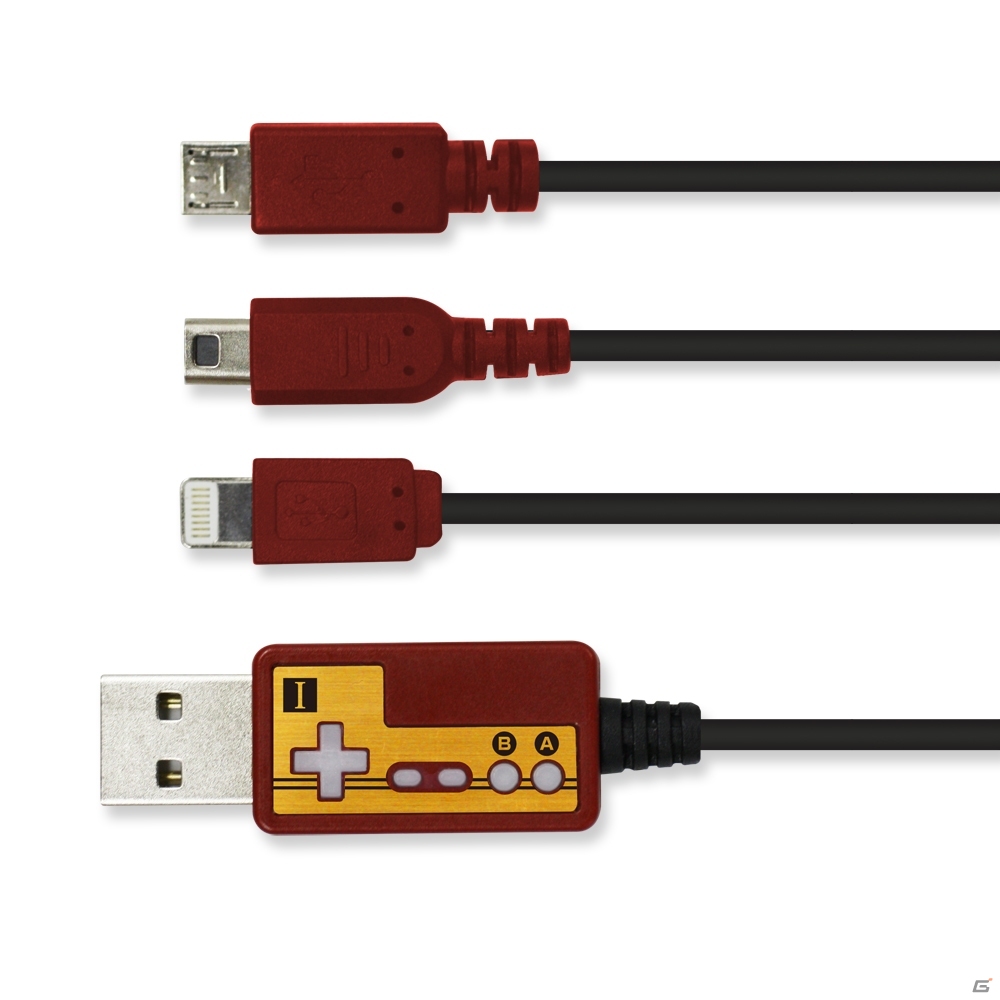 スマートフォンから携帯ゲーム機までこれ一本！「レトロマルチ USB 充電ケーブル」が8月2日に発売の画像3