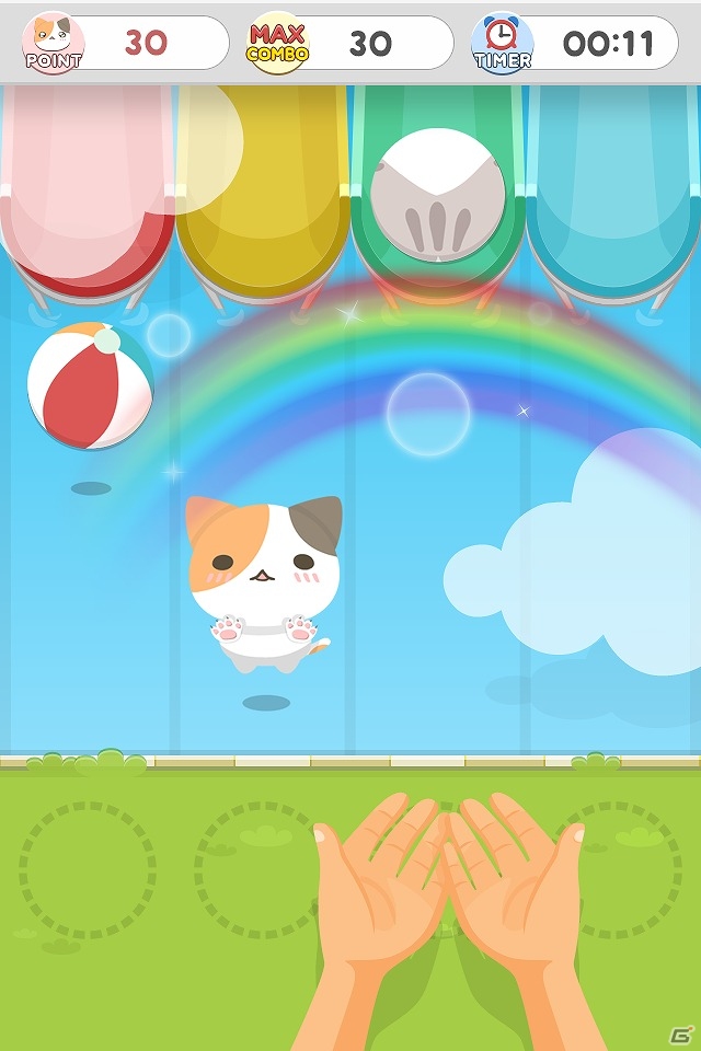 Android「うけねこ！」が配信開始―落ちてくるねこを次々とキャッチしていくゲームアプリの画像9