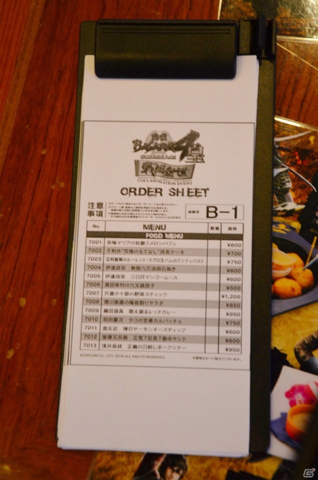 世界観を再現した店内や武将をイメージしたフードが満載！「戦国BASARA4 皇」のコラボレーションカフェをレポートの画像13