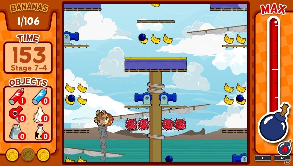海賊バブーンから島のバナナをとりかえせ！PS Vita向けボムジャンプアクション「BABOON！」が配信開始の画像6