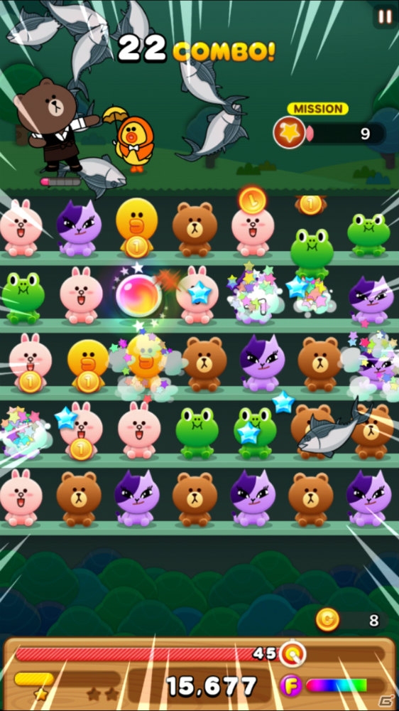 iOS/Android「LINE トイズ」がリリース―ブラウン、コニー、サリーなどのLINEキャラクターが登場の移動型横軸パズルゲームの画像5
