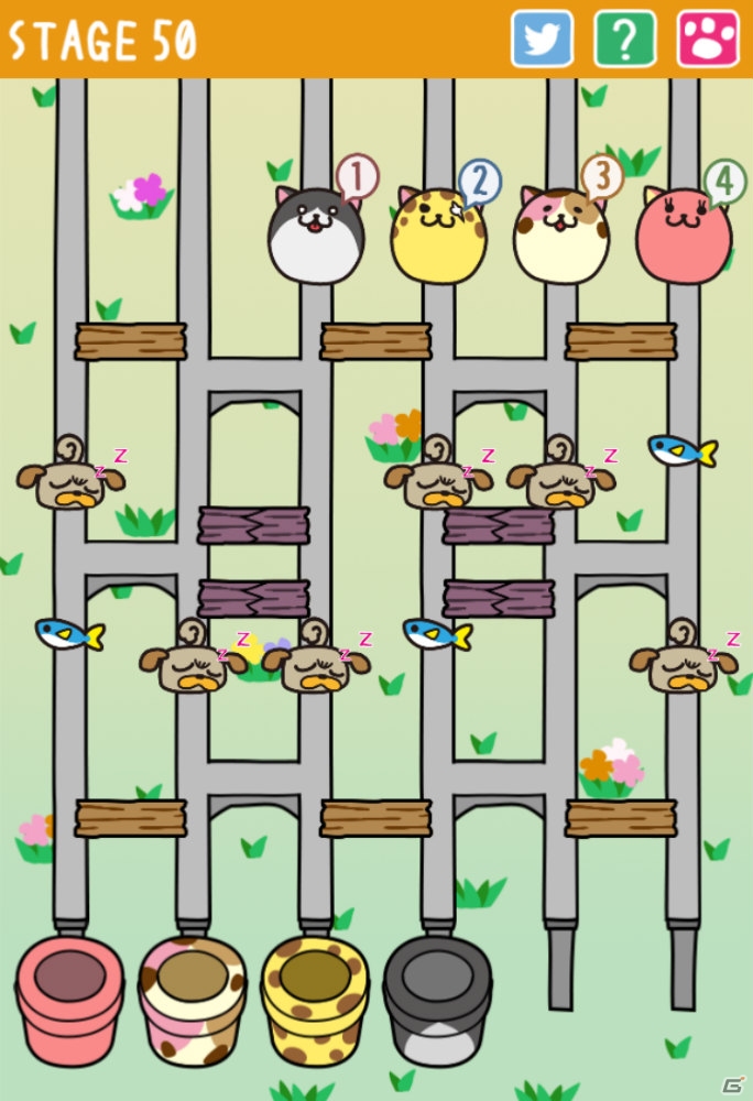 「あみだくじ」のルールでネコを運ぼう！脳トレパズル「あみだねこ」がiOS/Android向けにリリースの画像8