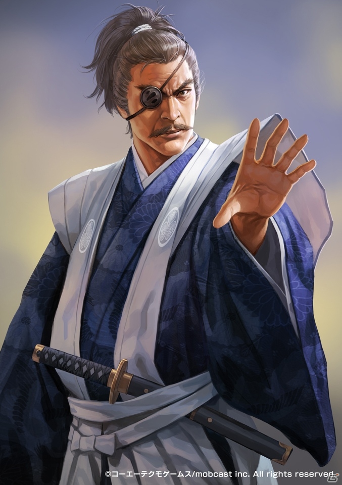 人気投票1位は晩年の伊達政宗！「モバノブ」第2回モバノブ武将総選挙のオリジナル描き下ろしイラストが公開の画像1