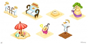iOS/Android「ディズニー マジックキャッスル ドリーム・アイランド」オラフの憧れ“夏”をイメージした新デコが登場の画像3