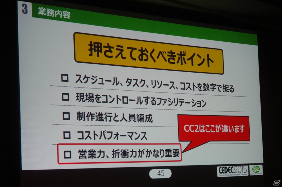 【CEDEC 2015】「制作進行」によってゲーム開発は劇的に変化する？サイバーコネクトツー山岡寛典氏のセッション「『制作進行』でゲーム開発“見える化”」をレポートの画像13