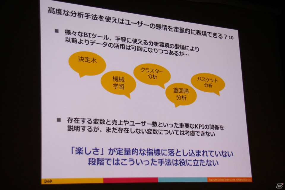 【CEDEC 2015】「ゲームの面白さの言語化」とは―DeNAアナリストが明かす「ゲームの面白さ」に対するチームの気持ちの揃え方の画像6