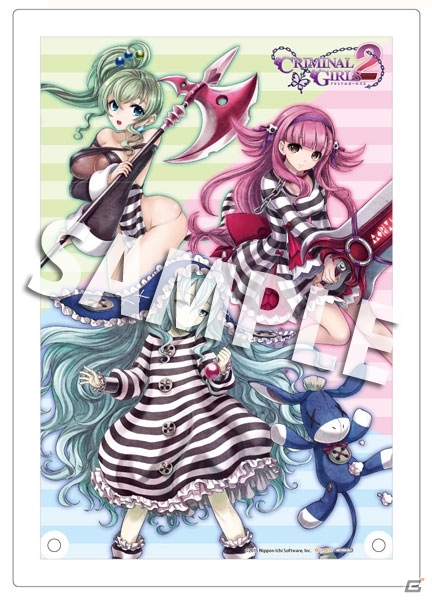 PS Vita「クリミナルガールズ2」店舗特典が公開―キャラクターデザイン・堀愛里氏の描き下ろしアイテムがラインナップ！の画像1