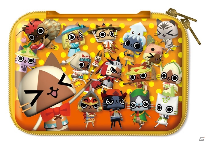 アイルーデザインのカバーとポーチが3DS「モンハン日記 ぽかぽかアイルー村DX」と同時発売―アイルーライフを満喫しよう！の画像2