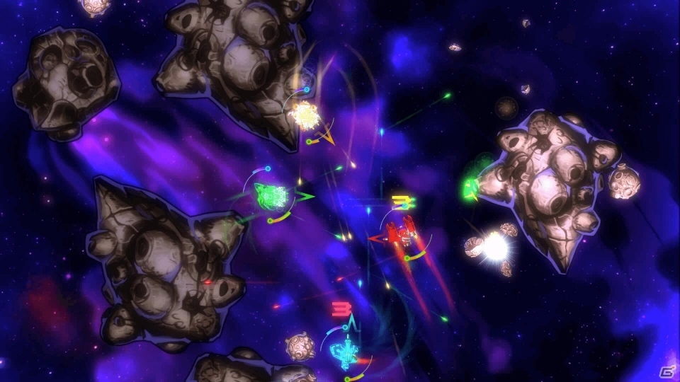 PS4/PS3向け全方位STG「In Space We Brawl」が配信スタート！ローカルマルチプレイでは最大4人が参加可能の画像6