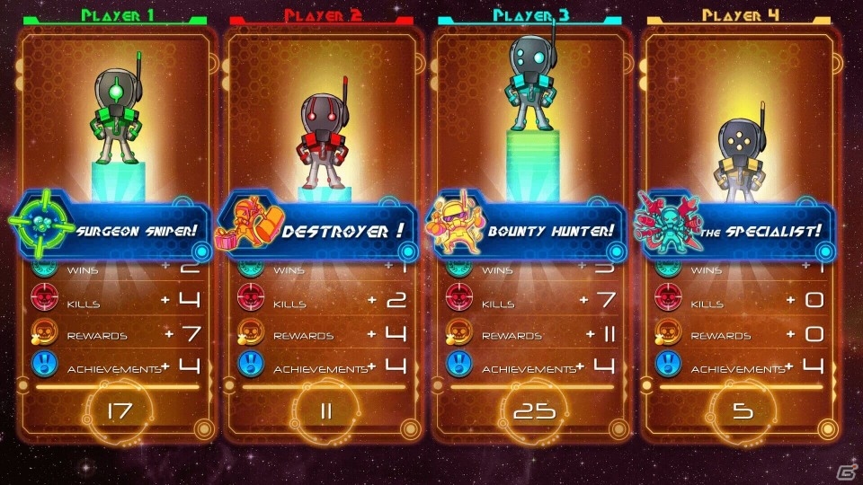 PS4/PS3向け全方位STG「In Space We Brawl」が配信スタート！ローカルマルチプレイでは最大4人が参加可能の画像8