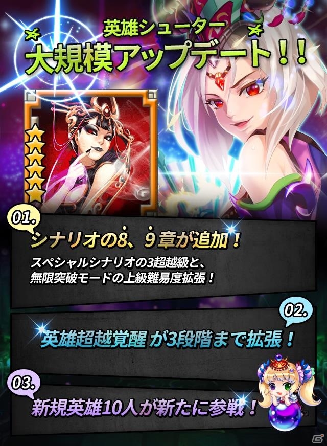 iOS/Android「英雄シューター～乱撃三国志～」超越覚醒の3段階目が開放決定！10人の新規英雄、討伐戦モード、新たなシナリオも発表の画像1