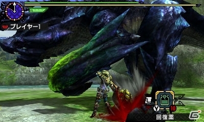 【TGS 2015】3DS「モンスターハンタークロス」を試遊レポート！大剣＋ブシドースタイルでディノバルドの尻尾切りに挑むの画像5