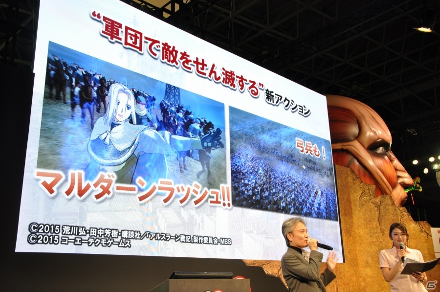 【TGS 2015】小林裕介さんから名前入り直筆サインが手渡し！体験版配信も発表された「アルスラーン戦記×無双」ステージの画像10