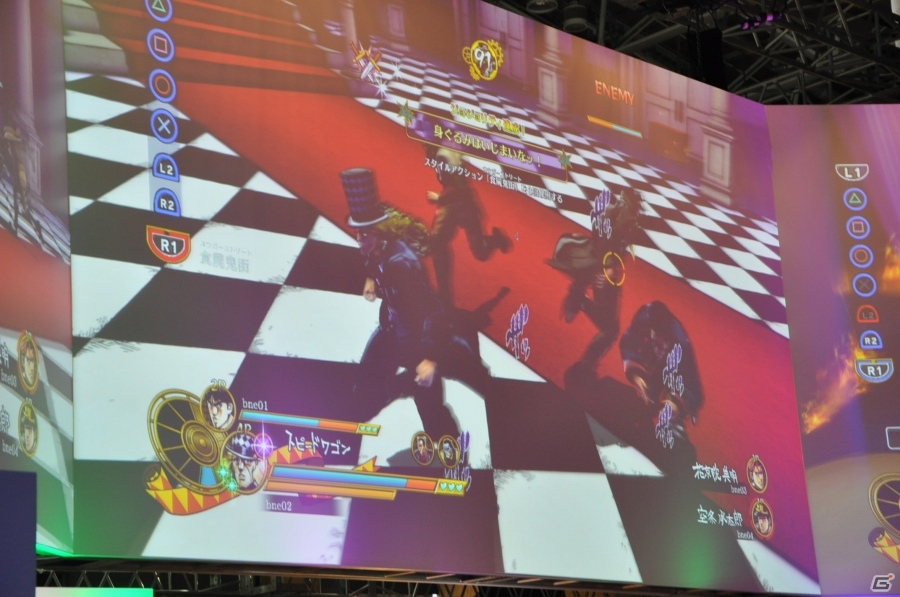 【TGS 2015】上田燿司さんと共に4人対戦！PS4/PS3「ジョジョの奇妙な冒険　アイズオブヘブン」ステージをレポートの画像21