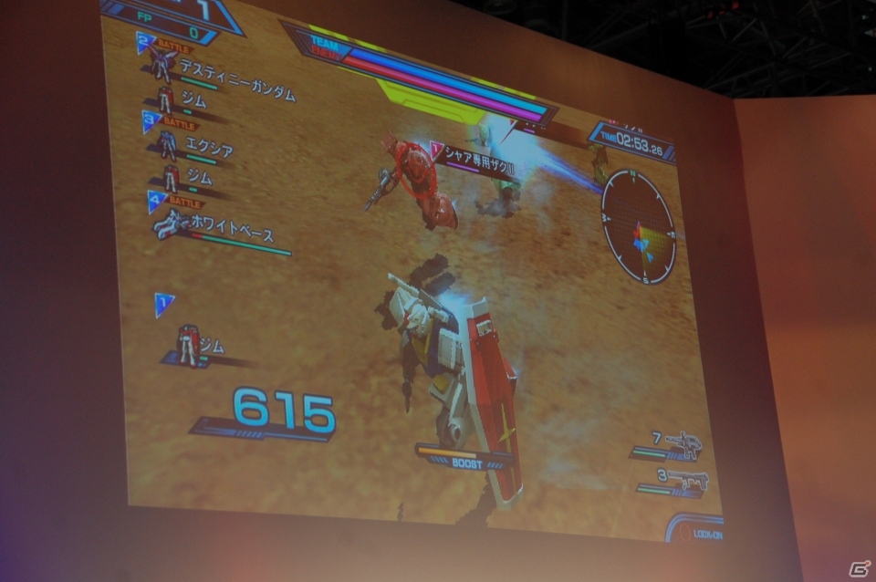 【TGS 2015】PS Vita「機動戦士ガンダム エクストリームバーサス フォース」古谷徹さんが実機プレイに挑戦！主題歌はT.M.Revolutionに決定の画像9