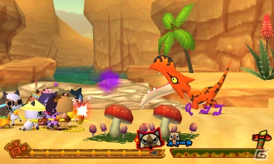 3DS「モンハン日記 ぽかぽかアイルー村DX」コラボ衣装「マリオの服」が手に入る探検クエストが配信開始！の画像3