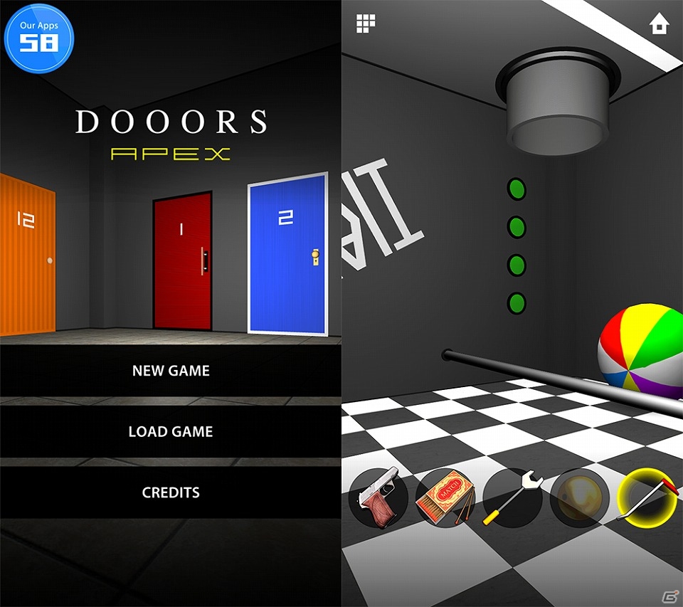 端末を振ったり傾けたりしながら謎を解き明かす脱出ゲーム「DOOORS APEX」がiOS/Android向けに配信！の画像3