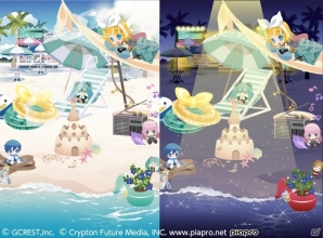 iOS/Android「ポケットランド」初音ミクとのコラボインテリアガチャが開始！ミクやMEIKOの衣装が手に入るイベントもの画像2