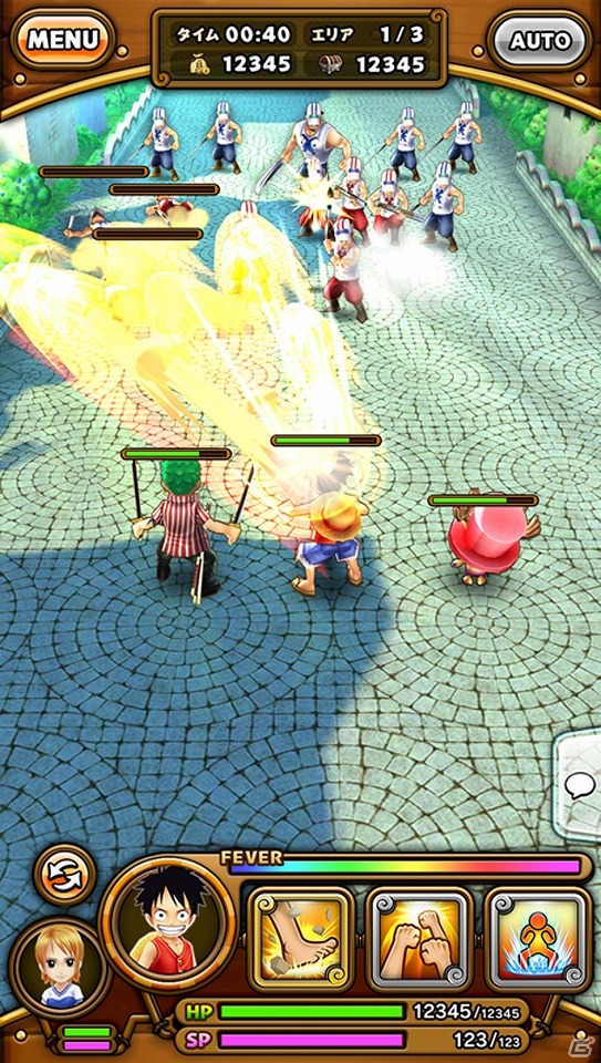 最大3人でのリアルタイムマルチプレイが楽しめる海賊共闘RPG「ONE PIECE サウザンドストーム」がiOS/Android向けに2016年に配信！の画像5