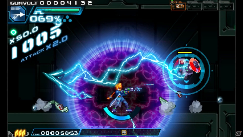 Steam版「蒼き雷霆 ガンヴォルト」9月度月例アップデートを実施―スピードランモードに新レギュレーション「クードス」が追加の画像2