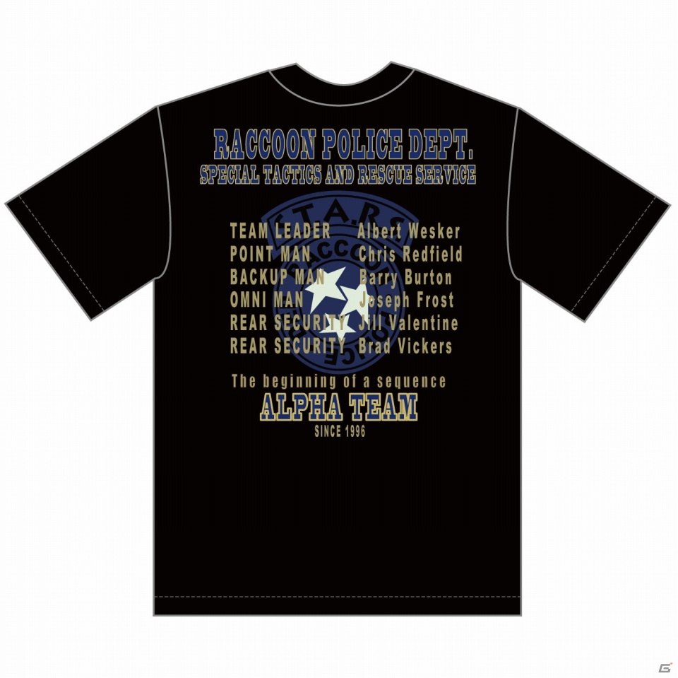 「バイオハザード」S.T.A.R.S.創設2周年を記念した「BIOHAZARD S.T.A.R.S. ANNIVERSARY Tシャツ」が12月17日に発売の画像4