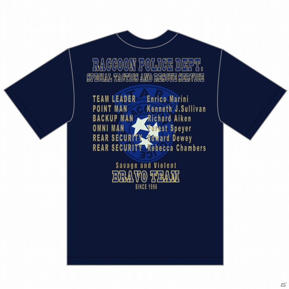 「バイオハザード」S.T.A.R.S.創設2周年を記念した「BIOHAZARD S.T.A.R.S. ANNIVERSARY Tシャツ」が12月17日に発売の画像6