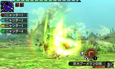 3DS「モンスターハンタークロス」オトモアイルーを操作できる「ニャンターモード」を紹介！メインモンスターの一角・タマミツネの生態も明らかにの画像10
