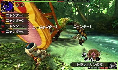 3DS「モンスターハンタークロス」オトモアイルーを操作できる「ニャンターモード」を紹介！メインモンスターの一角・タマミツネの生態も明らかにの画像14