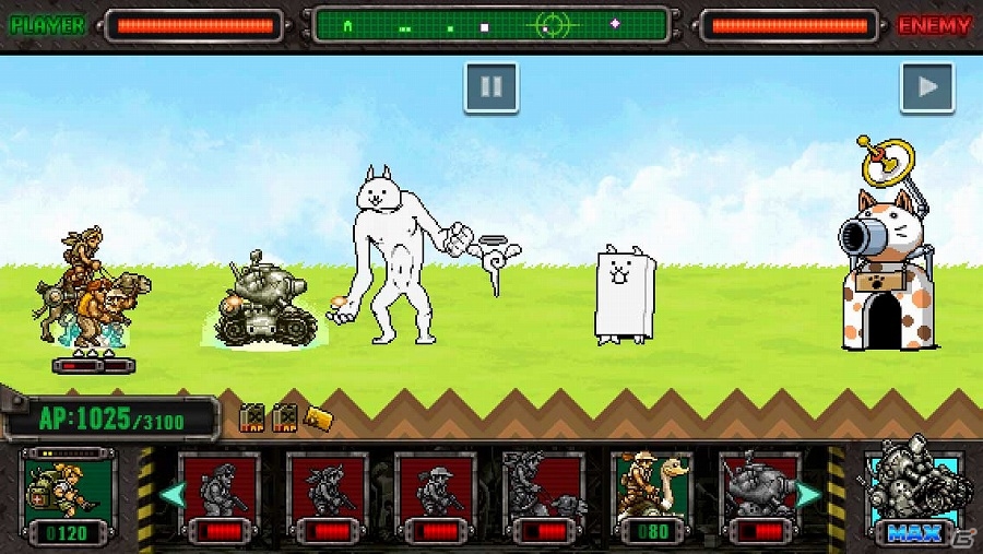 iOS/Android「メタルスラッグ ディフェンス」と「にゃんこ大戦争」がコラボ！にゃんこ軍団に囚われた捕虜を救出して限定ユニットを手に入れようの画像2