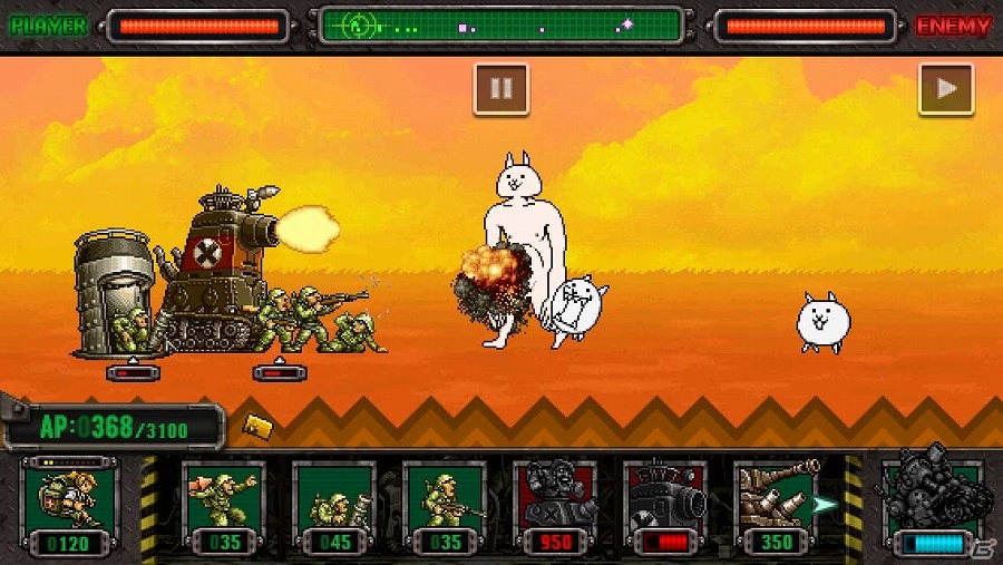 iOS/Android「メタルスラッグ ディフェンス」と「にゃんこ大戦争」がコラボ！にゃんこ軍団に囚われた捕虜を救出して限定ユニットを手に入れようの画像3