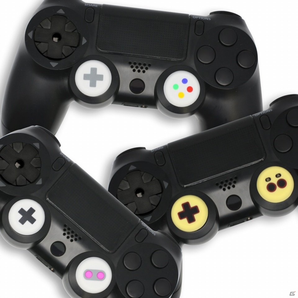 簡単取り付けでコントローラーをレトロ風に！PS4/PS3用「レトロアナログスティックカバー」が10月17日に発売の画像1