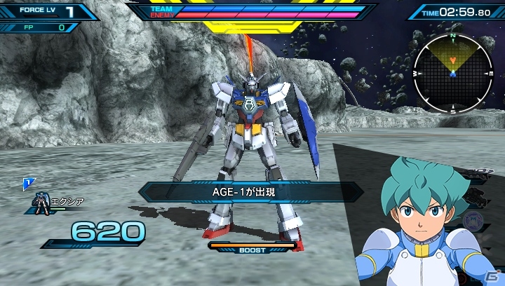 PS Vita「機動戦士ガンダム エクストリームバーサスフォース」部隊戦用の「フォースシステム」を紹介！AGE-1、バンシィ・ノルン、FAユニコーンが参戦の画像21