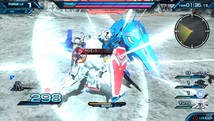 PS Vita「機動戦士ガンダム エクストリームバーサスフォース」部隊戦用の「フォースシステム」を紹介！AGE-1、バンシィ・ノルン、FAユニコーンが参戦の画像22