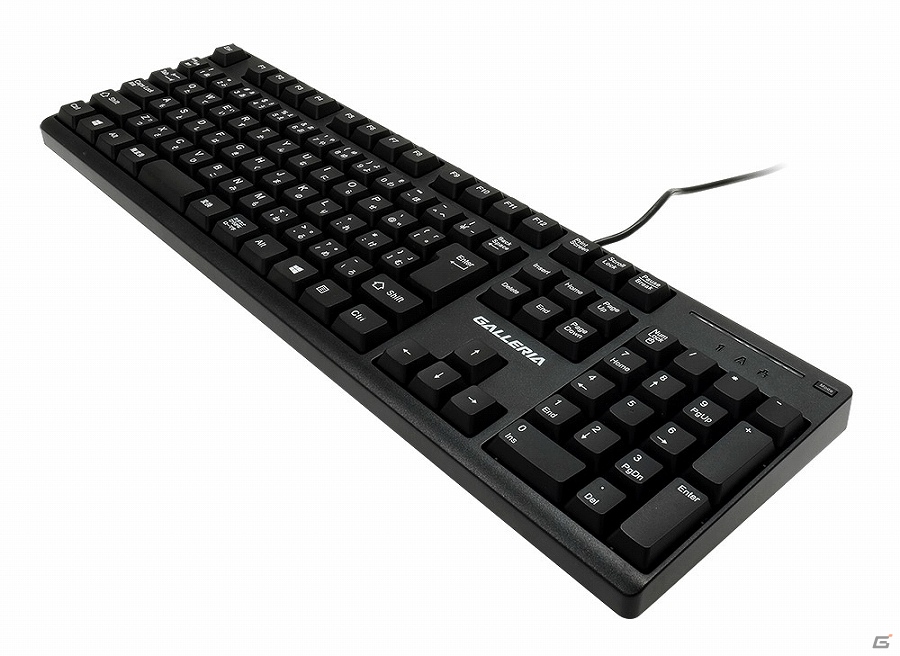 サードウェーブデジノス、すべてのGALLERIAデスクトップPCに専用設計のゲーミングキーボードを標準付属すると発表の画像1