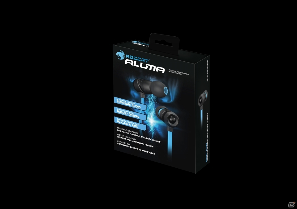 ROCCAT、高品質インナーイヤー型ヘッドセット「Aluma」を11月6日に発売―軽量アルミニウムボディーの心地いい質感の画像2