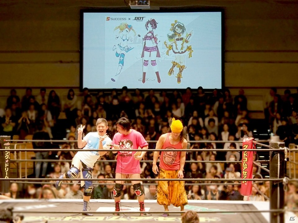Yahoo! Mobage「リング☆ドリーム～女子プロレス大戦～」DDT美少女化計画第5弾レスラーは大石真翔選手、石井慧介選手、マサ高梨選手の3名に決定！の画像1