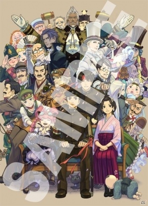 「大逆転裁判 -成歩堂龍ノ介の冒險-公式原画集」キャラクター勢揃いの描き下ろし表紙イラストが公開の画像1