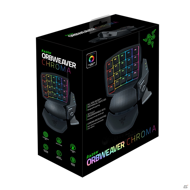ゲーミング用左手キーパッド「Razer Orbweaver Chroma」が11月27日に発売―8方向サムパッド＆20個のメカニカルキーの画像6